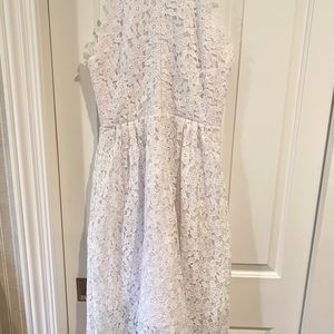 White Floral Crocheted Dress